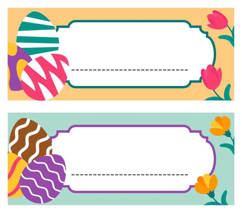 Easter Egg Table Place Names Printable