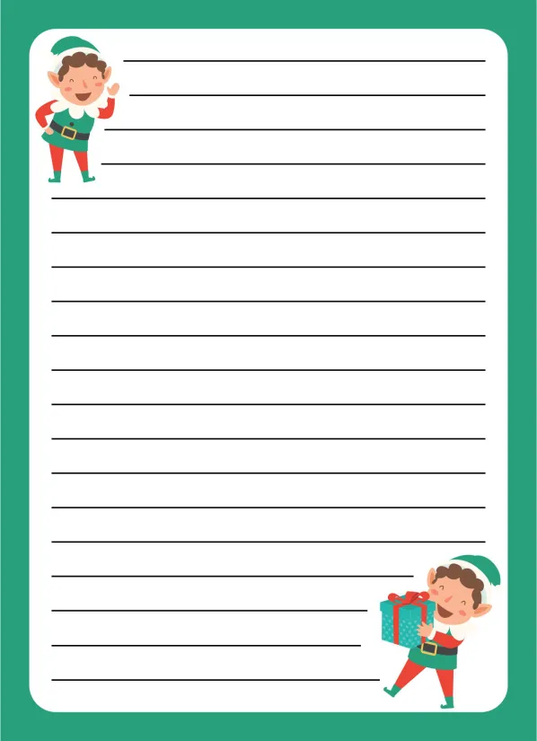 Elf Christmas Border Template