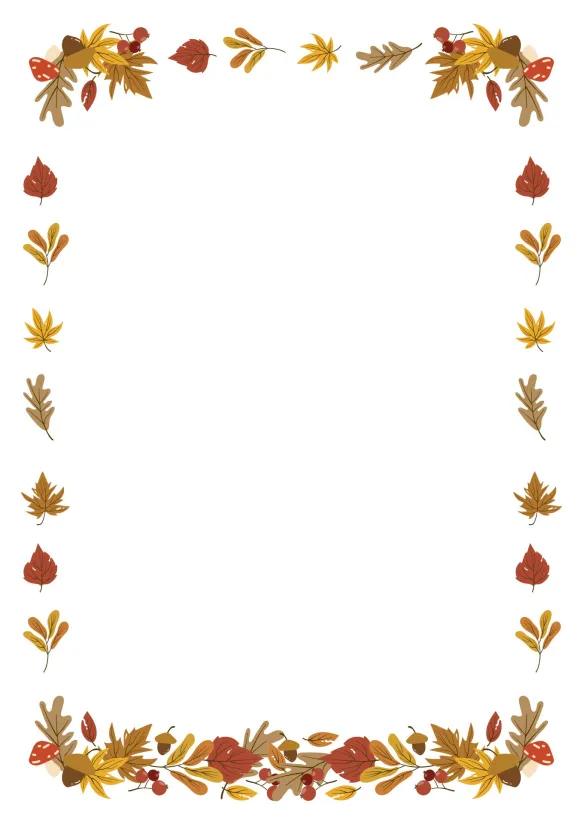 Fall Page Borders Microsoft Word