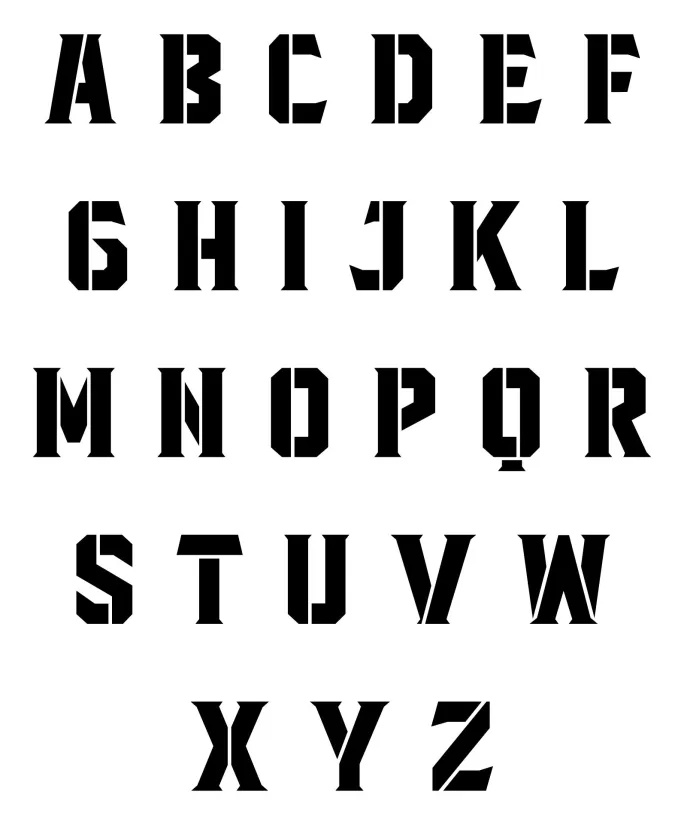Fancy Alphabet Stencils