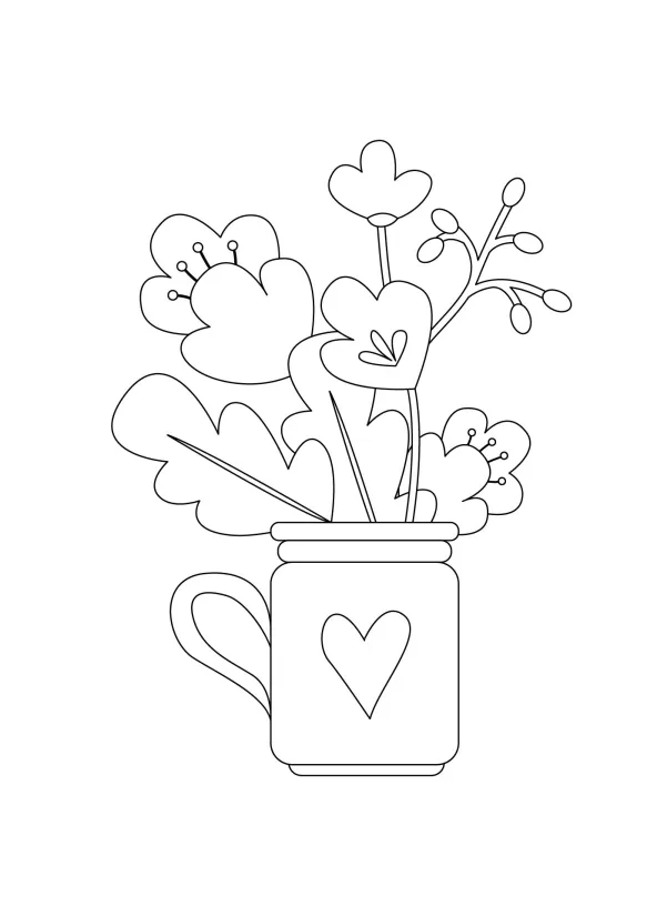 Flower Template Preschool Coloring Pages