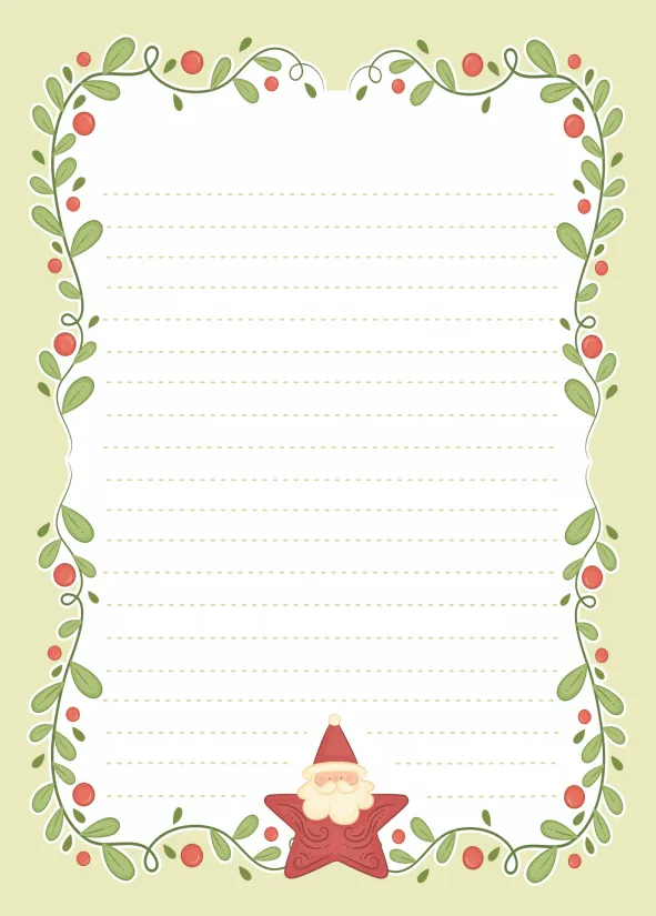 Christmas Letter Paper Templates