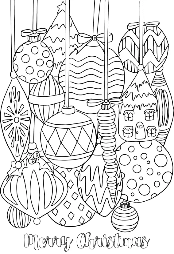 Coloring Pages Christmas Ornaments