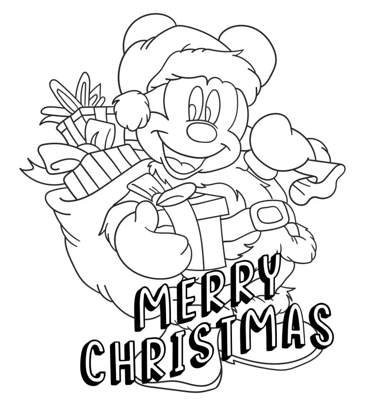 Disney Christmas Coloring Pages Printables