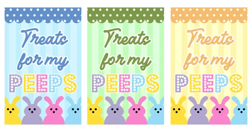 Easter Peeps Printable Tag
