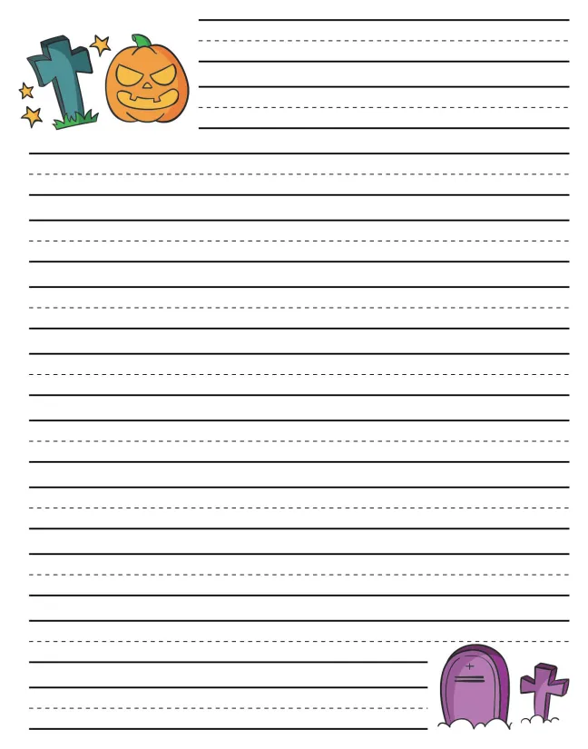 Halloween Writing Paper for Kids
