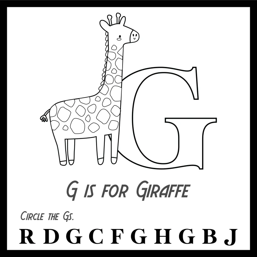 Printable Alphabet Letter G Worksheets