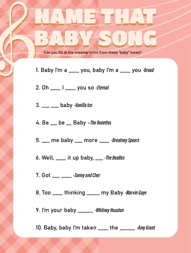 Printable Baby Shower Games Com