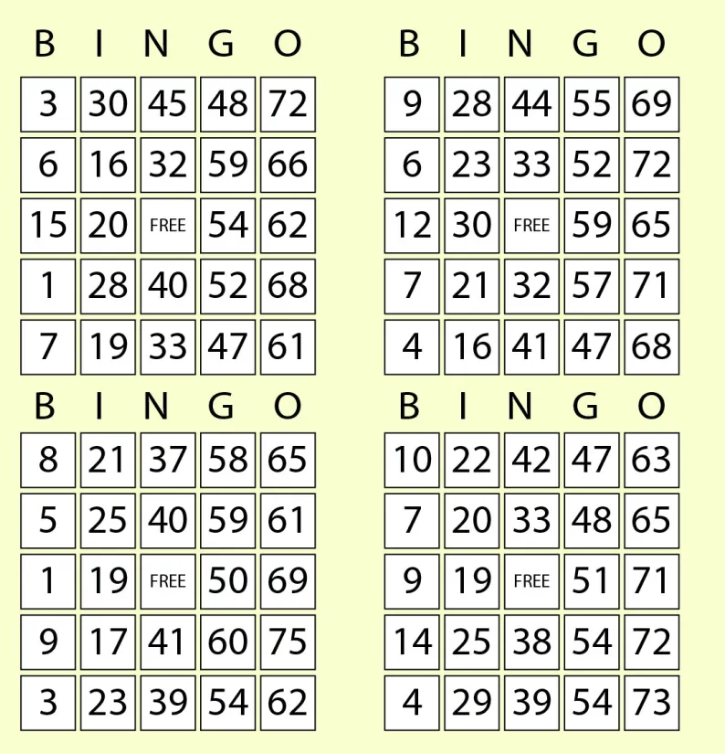 Printable Bingo Card Sheets
