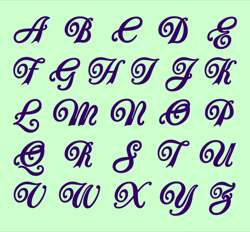 Printable Calligraphy Alphabet Fonts
