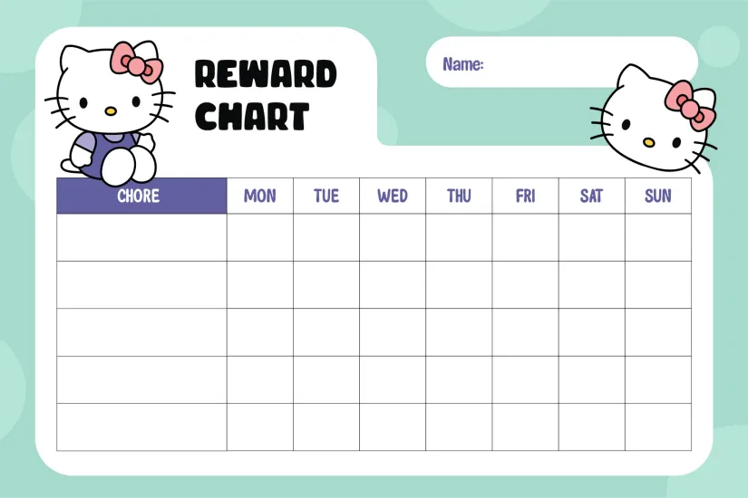 Printable Chore Behavior Chart