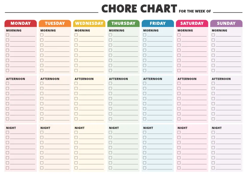 Printable Chore Charts