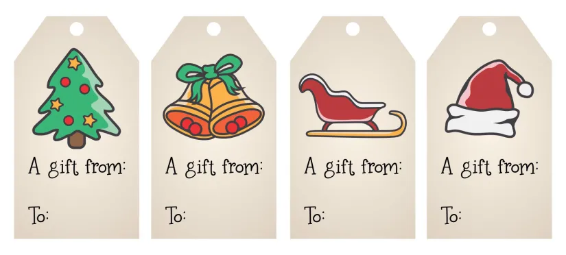 Printable Christmas Gift Tags Personalized