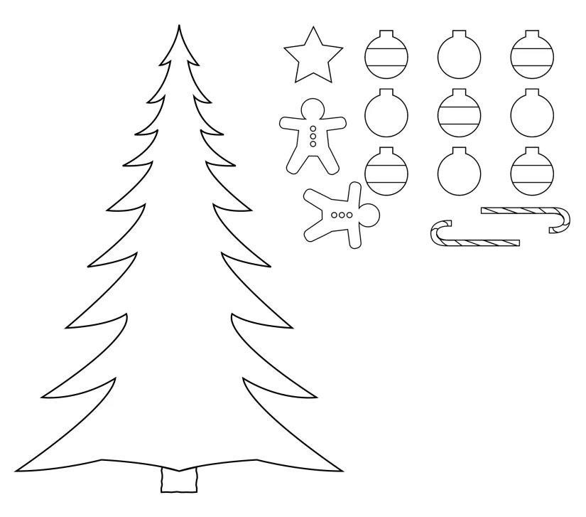 Printable Christmas Tree Crafts for Kids