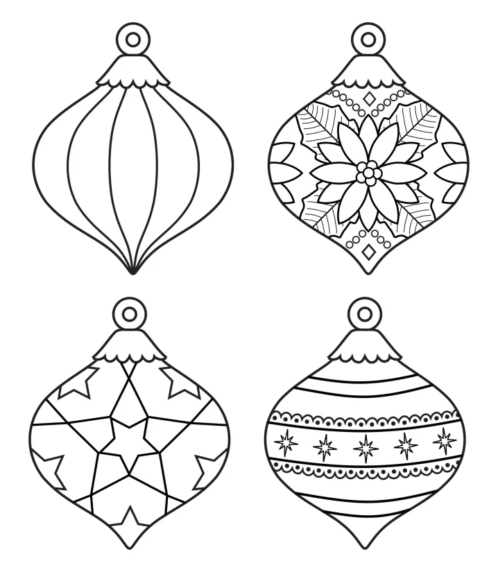 Printable Christmas Tree Ornaments Templates