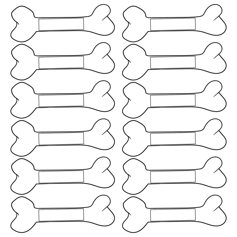 Printable Dog Bone Template