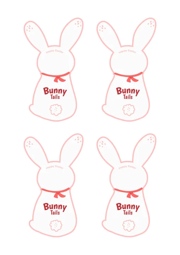 Printable Easter Bunny Tails