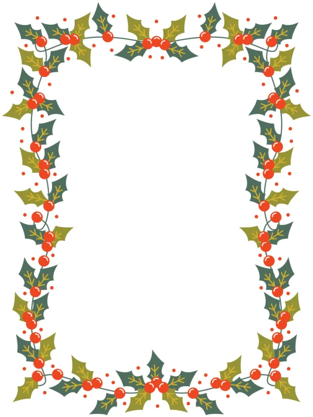 Printable Elf Christmas Border Template