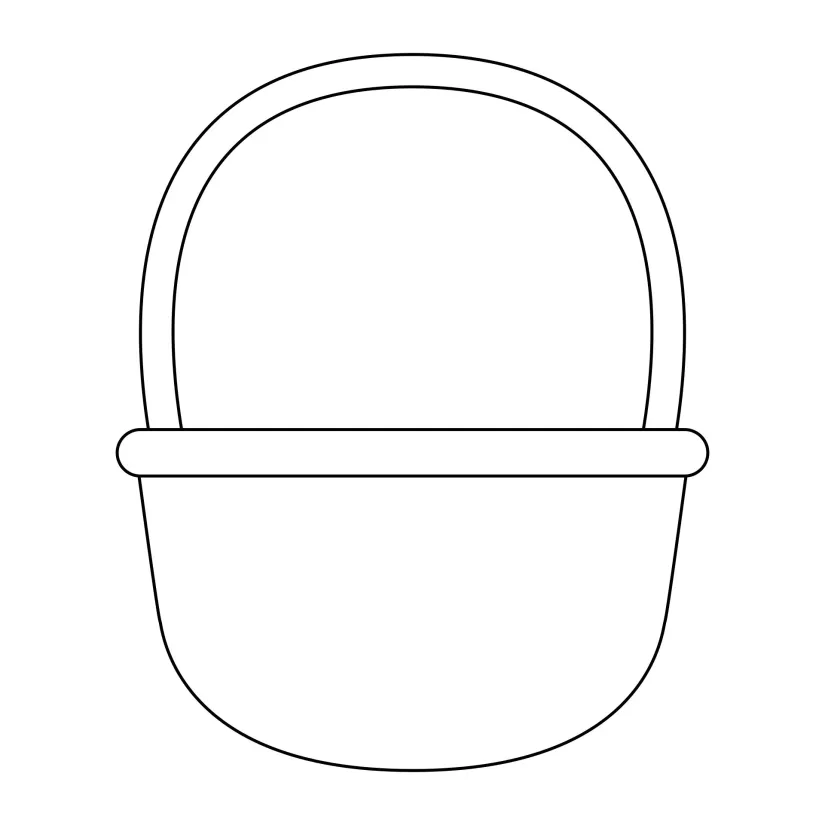 Printable Felt Easter Basket Pattern
