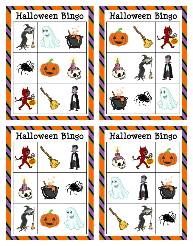 Printable Halloween Bingo Cards