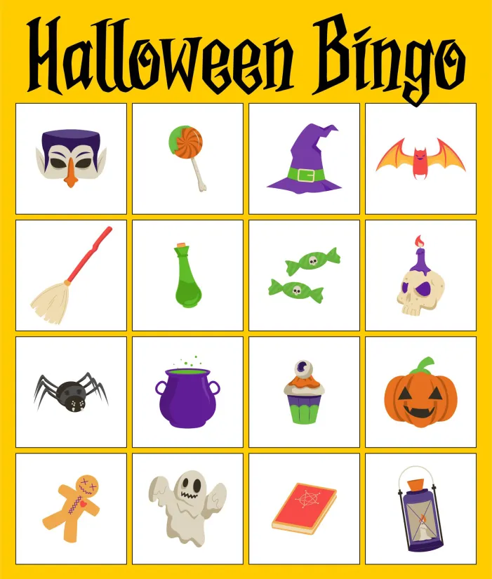 Printable Halloween Bingo Game Cards