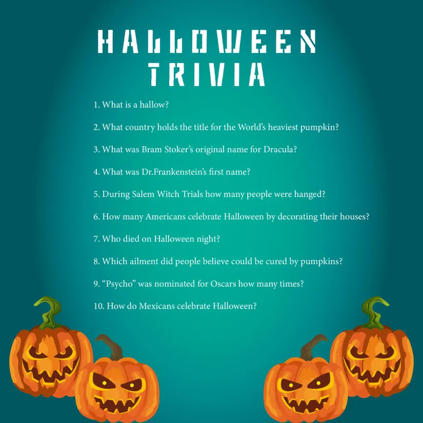 Printable Halloween Trivia Worksheets