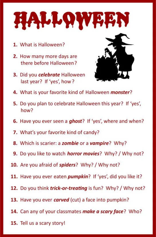 Printable Halloween Trivia