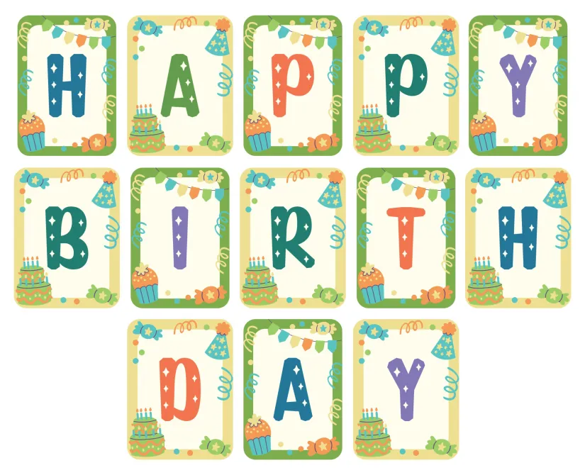 Printable Happy Birthday Banner