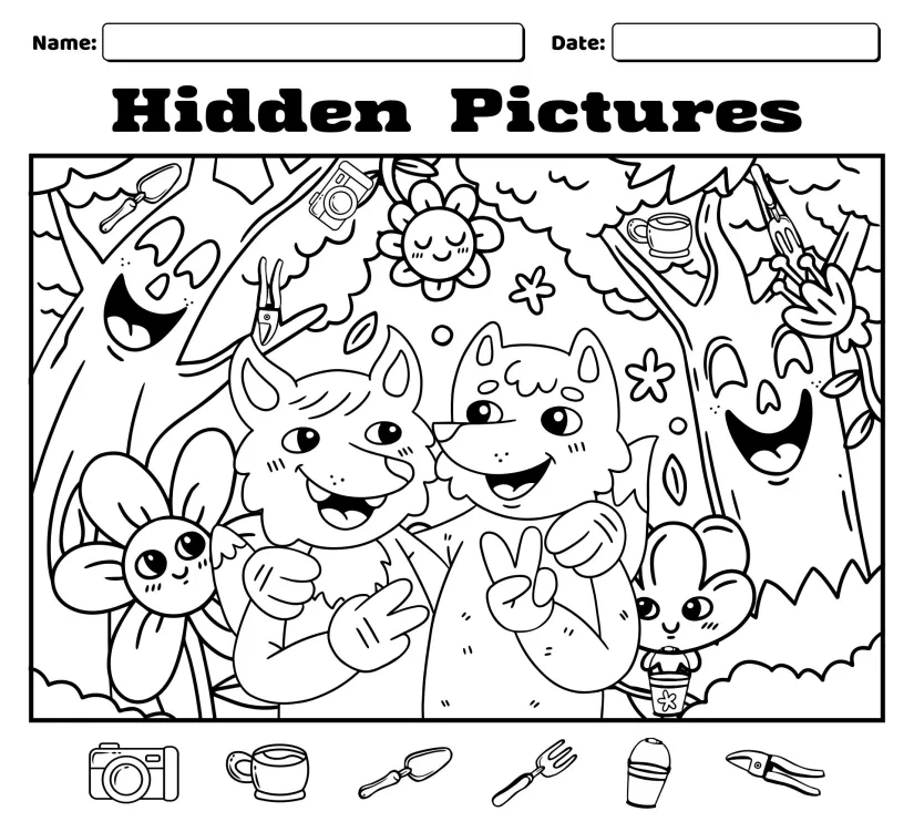 Printable Hidden Picture Pages