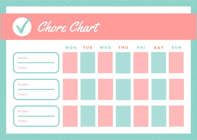 Printable Household Chore Charts