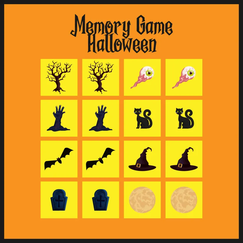 Free Printable Kids Halloween Matching Game For Preschoolers