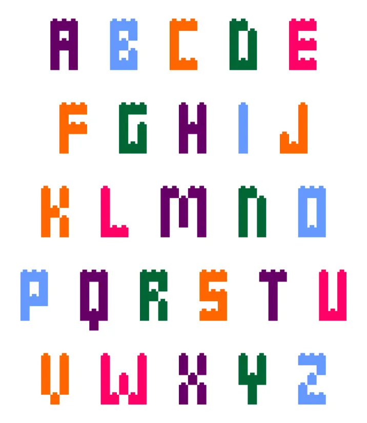 Printable LEGO Letters