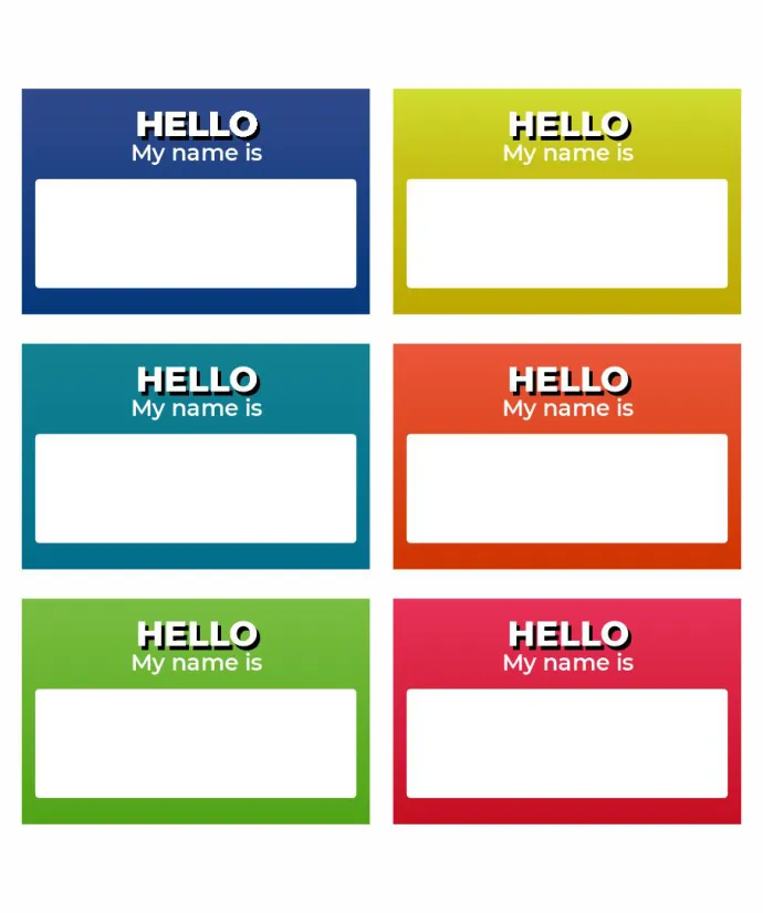 Printable Name Tag Borders