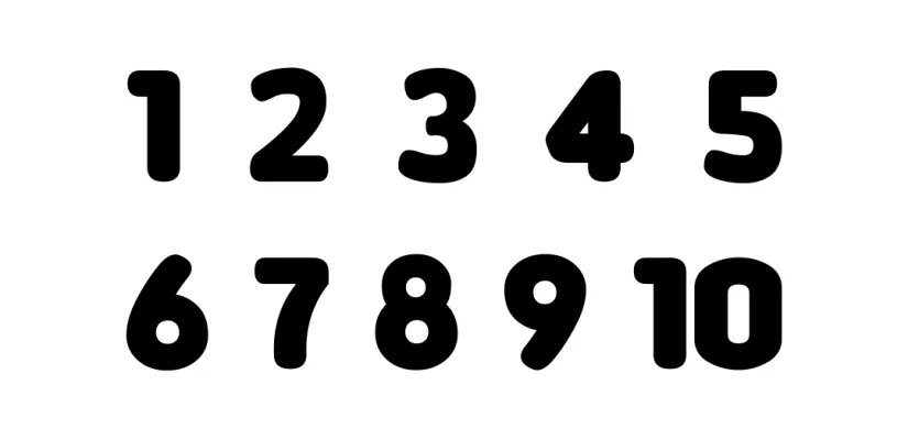 Printable Numbers 1 10