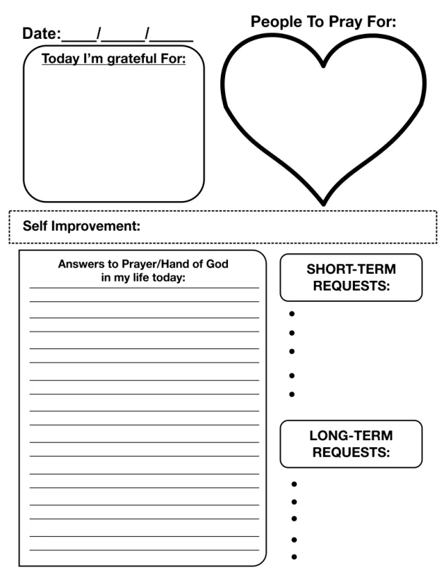 Printable Prayer Journal Page