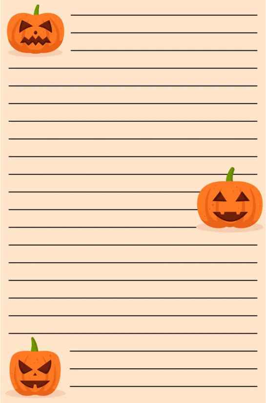 Printable Pumpkin Writing Paper