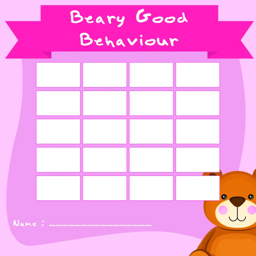 Printable Reward Charts for Good Behavior