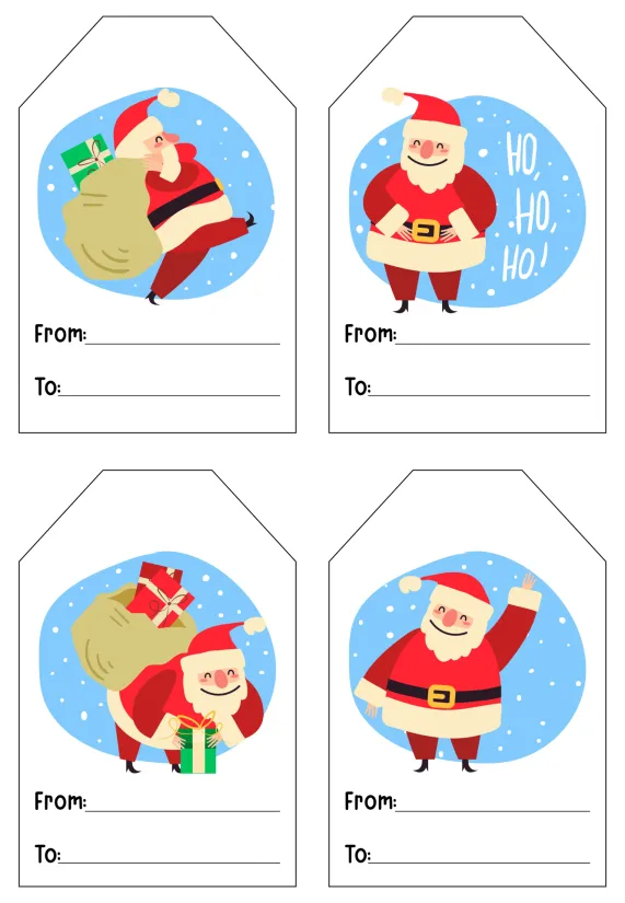 Printable Santa Gift Tags