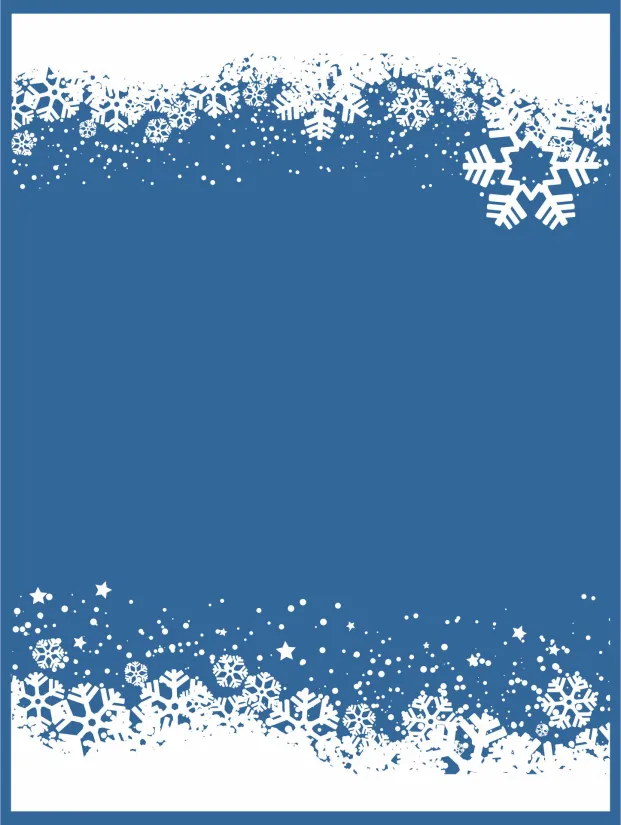 Printable Stationary Borders Snowflake