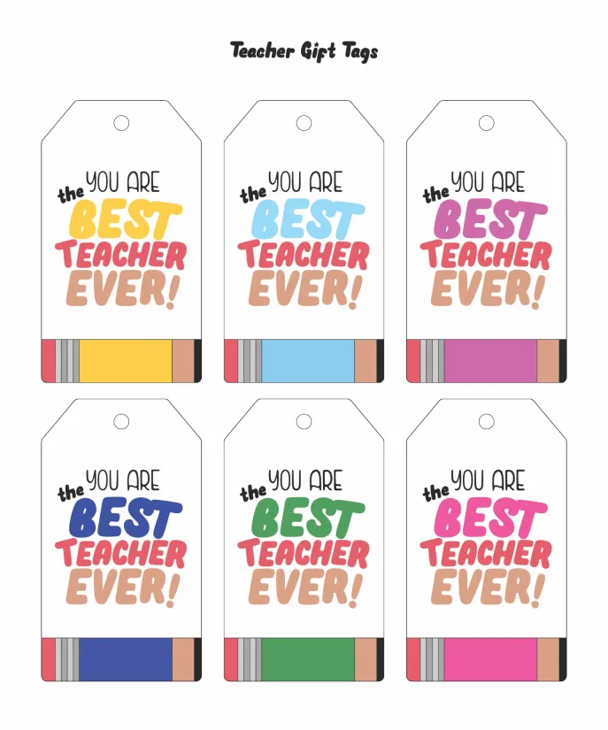 Printable Teacher Gift Tags