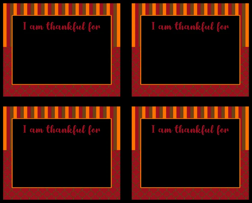 Printable Thanksgiving Place Card Template