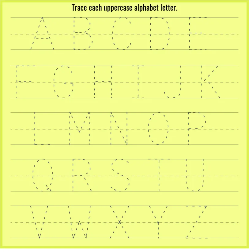 Printable Traceable Alphabet Letters