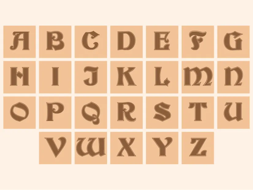 Printable Vintage Alphabet