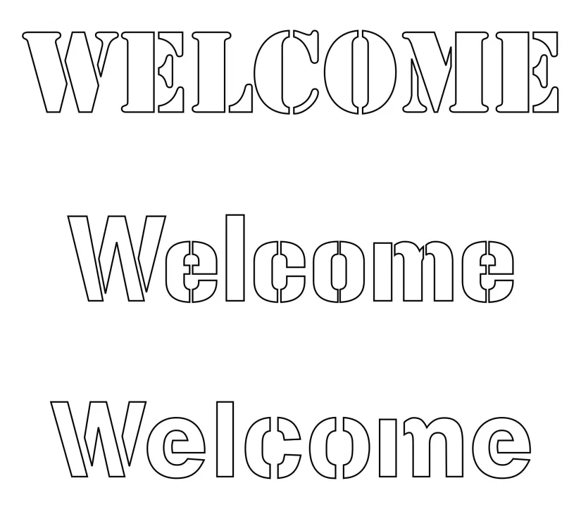 Printable Welcome Stencils