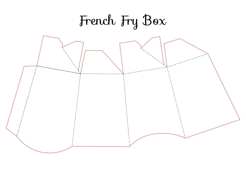 French Fry Box Template