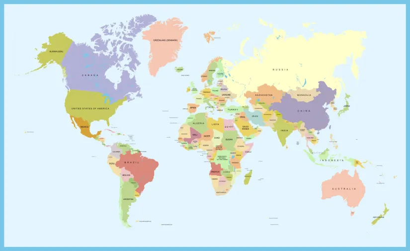 Full Page Printable World Map