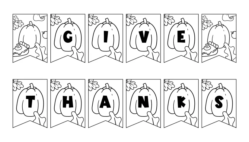 Give Thanks Banner Printable