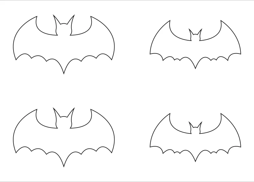 Halloween Bat Craft Template