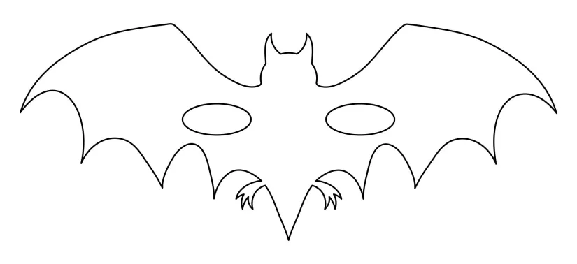 Halloween Bat Mask Coloring Page