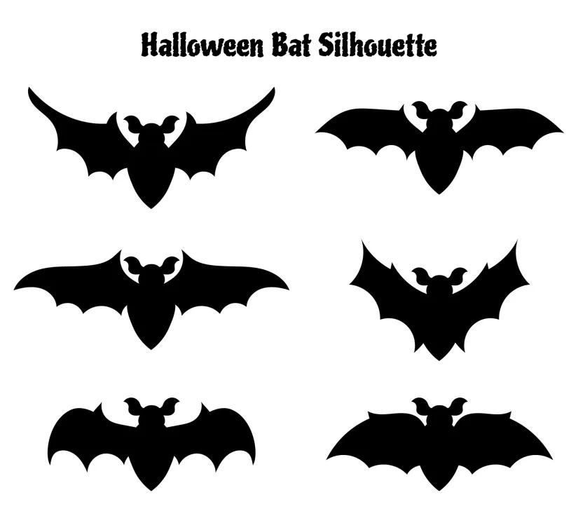 Halloween Bat Silhouette Template